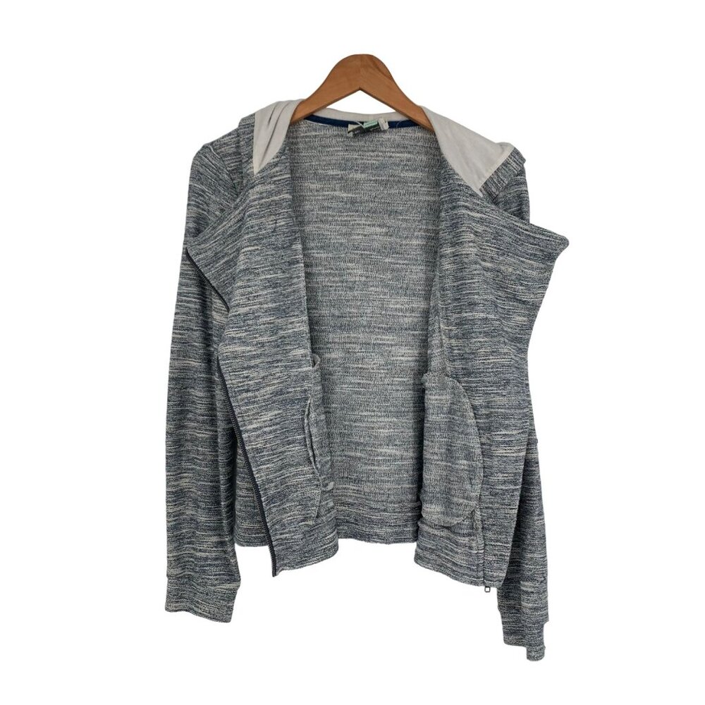Anthropologie Saturday Sunday S Gray Jacket Hooded Zipper Accent Pockets Comfy - Picture 4 of 12